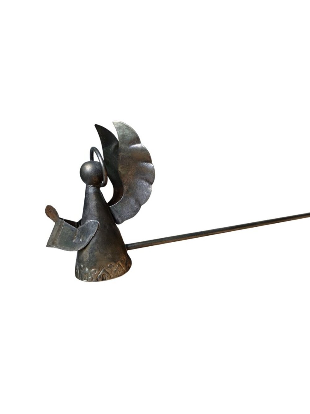Vintage Praying Hands Metal Angel Candle Snuffer Brutalist Religious Holiday